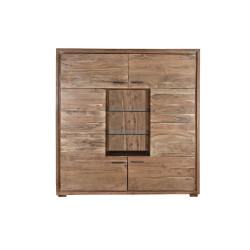 Armario DKD Home Decor  145 x 40 x 153 cm Cristal Marrón Acacia