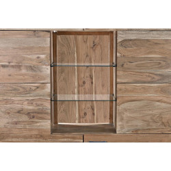 Armario DKD Home Decor  145 x 40 x 153 cm Cristal Marrón Acacia