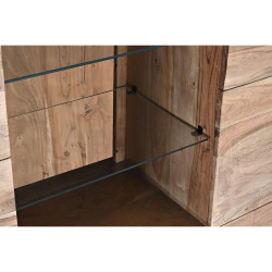 Armario DKD Home Decor  145 x 40 x 153 cm Cristal Marrón Acacia