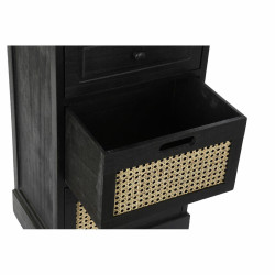 Cajonera DKD Home Decor Negro Natural Madera Madera de Paulonia Vintag
