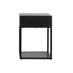 Mesita de Noche DKD Home Decor Dorado 35 x 40 x 55 cm Negro Metal Made