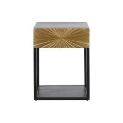 Mesita de Noche DKD Home Decor Dorado 35 x 40 x 55 cm Negro Metal Made