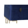 Banqueta DKD Home Decor  Azul Dorado Metal Terciopelo (90 x 40 x 47 cm