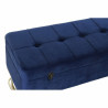 Banqueta DKD Home Decor  Azul Dorado Metal Terciopelo (90 x 40 x 47 cm