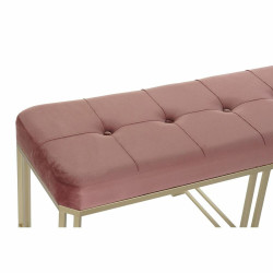 Banqueta DKD Home Decor  Rosa Metal Terciopelo (120 x 40 x 46 cm)