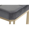 Banqueta DKD Home Decor  Gris Metal Terciopelo (120 x 40 x 47 cm)