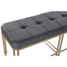 Banqueta DKD Home Decor  Gris Metal Terciopelo (120 x 40 x 47 cm)