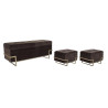 Banqueta DKD Home Decor  Dorado Metal Marrón Terciopelo (120 x 42 x 4