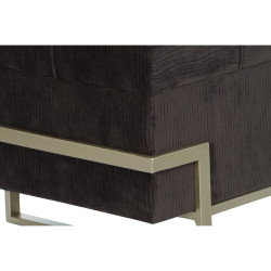 Banqueta DKD Home Decor  Dorado Metal Marrón Terciopelo (120 x 42 x 4