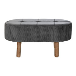 Banqueta DKD Home Decor  Gris Natural Gris oscuro Madera 80 x 46 x 38