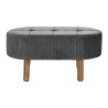 Banqueta DKD Home Decor  Gris Natural Gris oscuro Madera 80 x 46 x 38