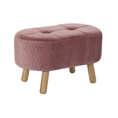 Banqueta DKD Home Decor  Natural Rosa Madera Terciopelo (60 x 35 x 36
