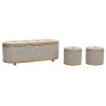 Banqueta DKD Home Decor  Beige Natural Madera Metal Plástico 30 x 40