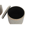 Banqueta DKD Home Decor  Beige Natural Madera Metal Plástico 30 x 40