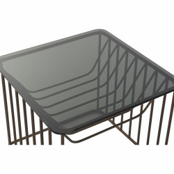 Juego de 2 Mesitas DKD Home Decor Negro Cobre 52 x 52 x 44 cm