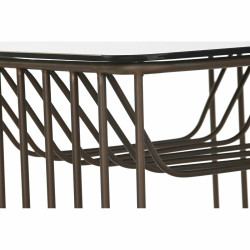 Juego de 2 Mesitas DKD Home Decor Negro Cobre 52 x 52 x 44 cm