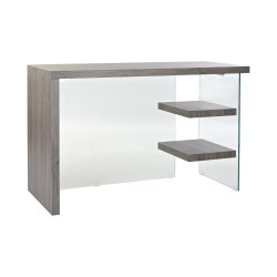 Escritorio DKD Home Decor Gris Transparente Cristal Madera MDF 120 x 5