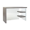 Escritorio DKD Home Decor Gris Transparente Cristal Madera MDF 120 x 5