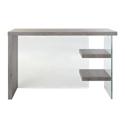 Escritorio DKD Home Decor Gris Transparente Cristal Madera MDF 120 x 5