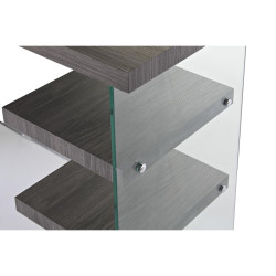 Escritorio DKD Home Decor Gris Transparente Cristal Madera MDF 120 x 5