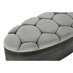 Banqueta DKD Home Decor  Beige Metal Poliéster Marrón oscuro (121 x