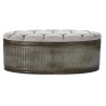 Banqueta DKD Home Decor  Beige Metal Poliéster Marrón oscuro (121 x