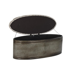 Banqueta DKD Home Decor  Beige Metal Poliéster Marrón oscuro (121 x