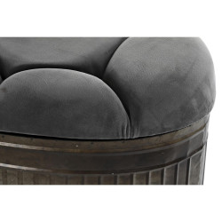 Banqueta DKD Home Decor Gris Metal 117 x 42 x 47 cm