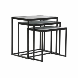 Juego de 3 Mesitas DKD Home Decor Negro 58 x 36,5 x 53,5 cm