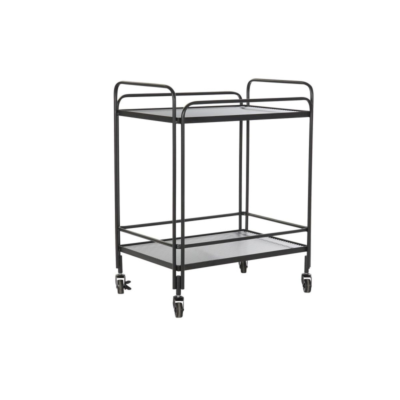 Mueble Camarera DKD Home Decor Negro Metal Cristal 60,5 x 40,5 x 75,5