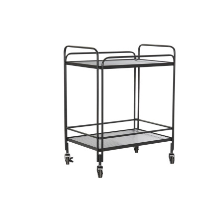 Mueble Camarera DKD Home Decor Negro Metal Cristal 60,5 x 40,5 x 75,5
