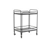 Mueble Camarera DKD Home Decor Negro Metal Cristal 60,5 x 40,5 x 75,5
