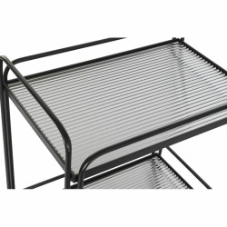 Mueble Camarera DKD Home Decor Negro Metal Cristal 60,5 x 40,5 x 75,5