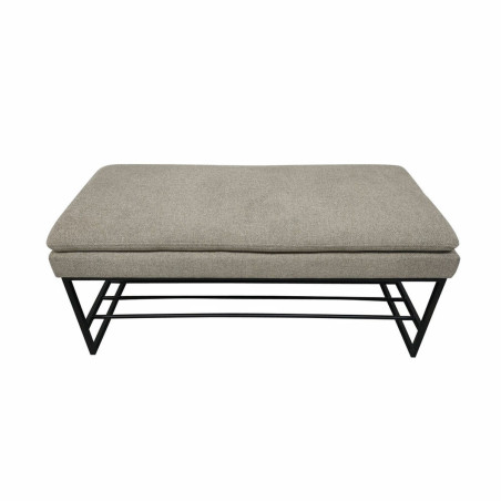 Butaca Pie de Cama DKD Home Decor Negro Beige Poliéster Hierro (80 x