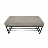 Butaca Pie de Cama DKD Home Decor Negro Beige Poliéster Hierro (80 x