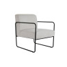 Sillón DKD Home Decor Negro Poliéster Blanco Hierro (64 x 74 x 79 cm