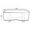 Funda Protectora Aktive Mesas Polietileno 200 x 60 x 130 cm (6 Unidade
