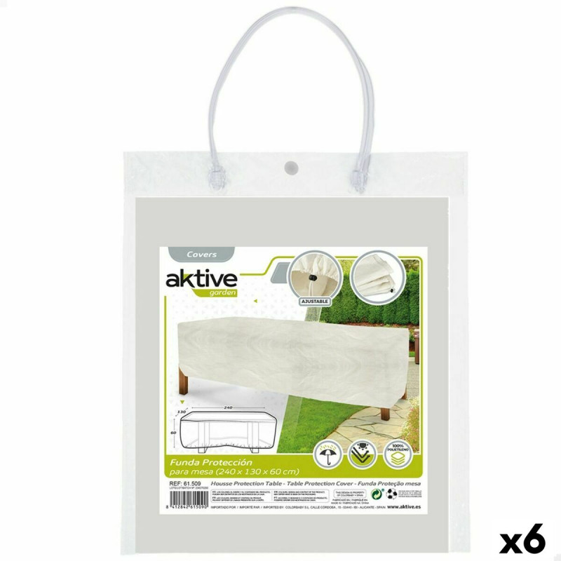 Funda Protectora Aktive Mesas Polietileno 240 x 60 x 130 cm (6 Unidade Funda Protectora Aktive Mesas Polietileno 240 x 60 x 130 cm (6 Unidade