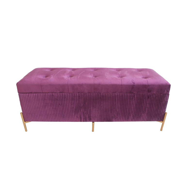 Butaca Pie de Cama DKD Home Decor Dorado Púrpura Madera MDF 115 x 43 Butaca Pie de Cama DKD Home Decor Dorado Púrpura Madera MDF 115 x 43