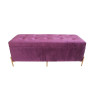 Butaca Pie de Cama DKD Home Decor Dorado Púrpura Madera MDF 115 x 43
