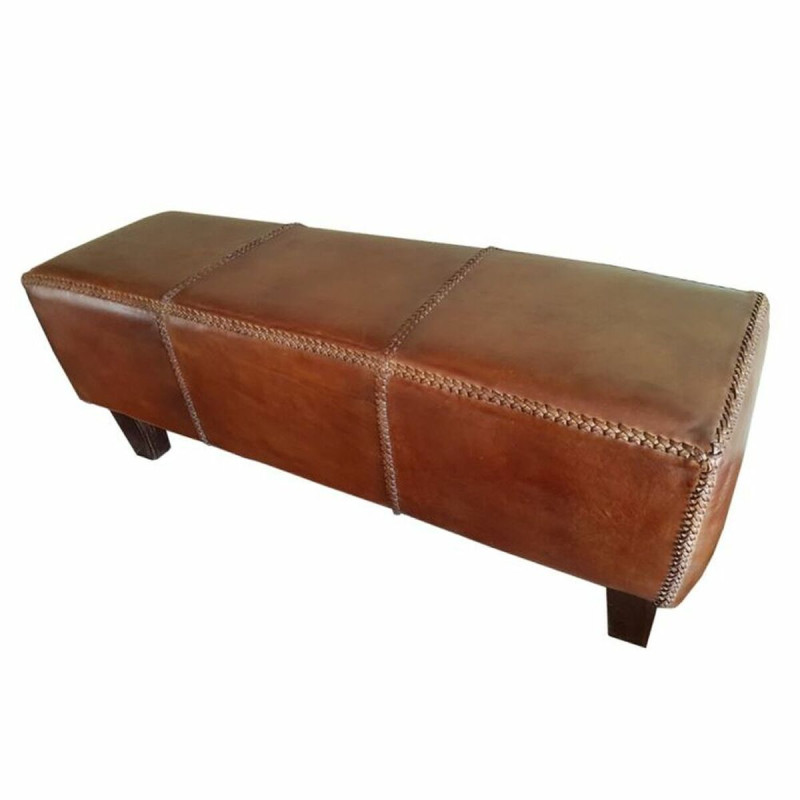 Banqueta DKD Home Decor Marrón Aluminio Teca 120 x 46 x 41 cm 120 x Banqueta DKD Home Decor Marrón Aluminio Teca 120 x 46 x 41 cm 120 x