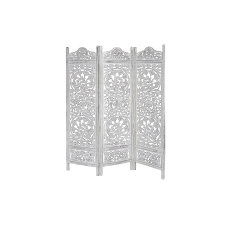 Biombo DKD Home Decor Blanco Madera de mango Madera MDF 150 x 2 x 180