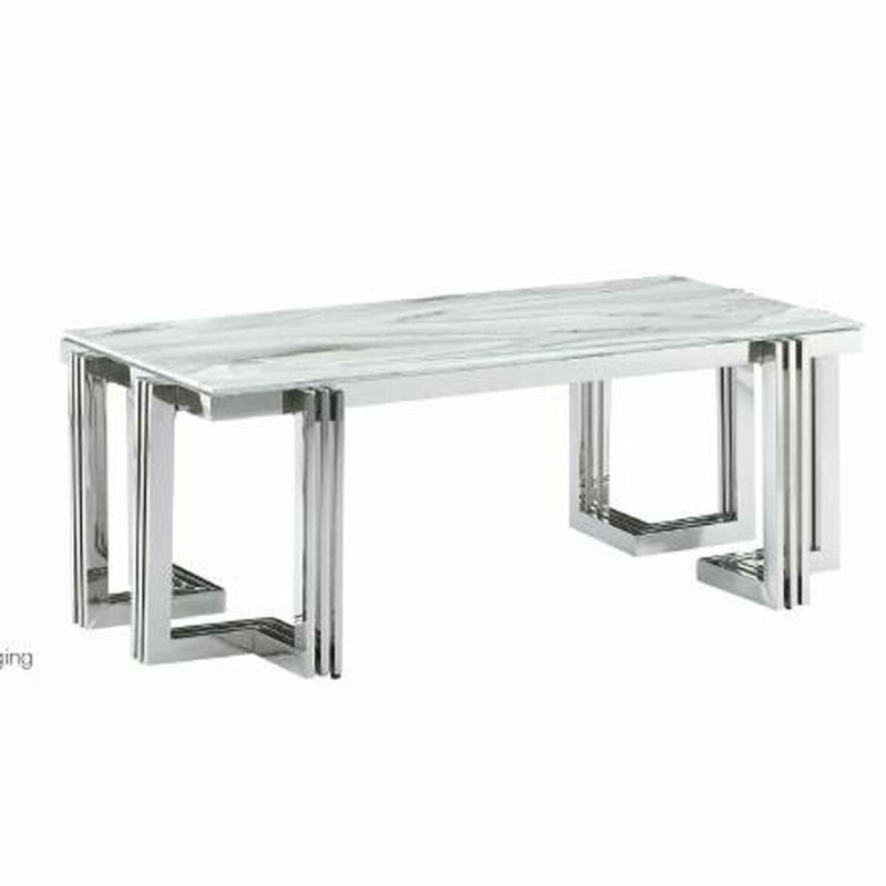Mesa de Comedor DKD Home Decor Cristal Acero (180 x 90 x 76 cm) Mesa de Comedor DKD Home Decor Cristal Acero (180 x 90 x 76 cm)