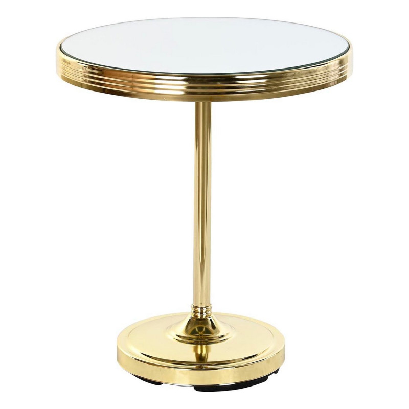 Mesa auxiliar DKD Home Decor Espejo Dorado Latón (42,5 x 42,5 x 49 cm