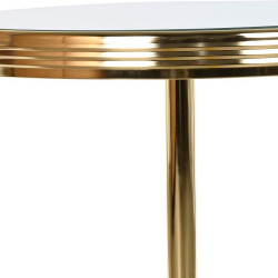 Mesa auxiliar DKD Home Decor Espejo Dorado Latón (42,5 x 42,5 x 49 cm