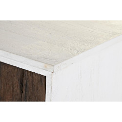 Cajonera DKD Home Decor Metal Blanco Colonial Marrón oscuro Madera de