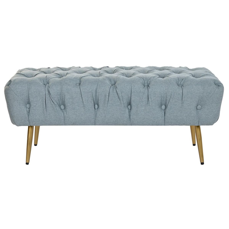 Banqueta DKD Home Decor 103 x 46 x 42 cm Azul Dorado Metal Banqueta DKD Home Decor 103 x 46 x 42 cm Azul Dorado Metal
