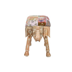 Banqueta DKD Home Decor Multicolor Poliéster Madera de mango 65 x 31,