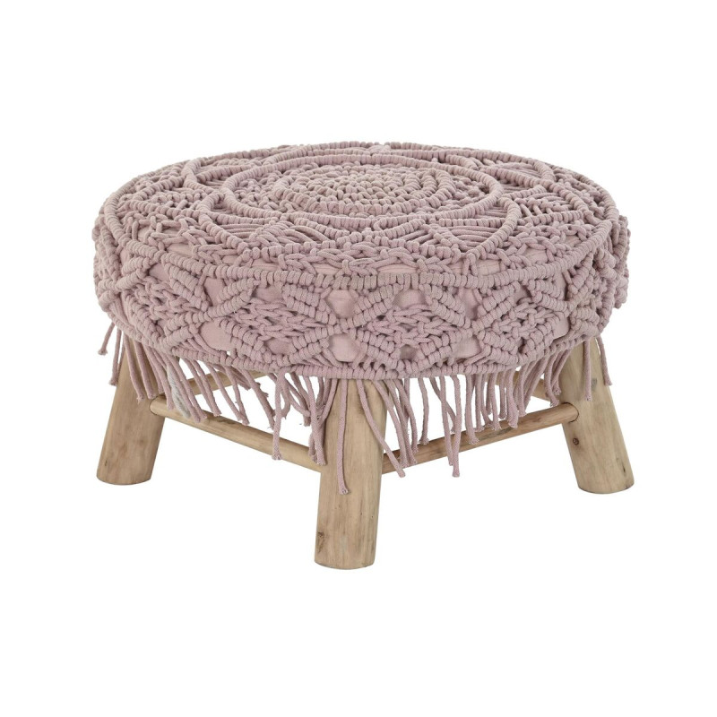 Reposapiés DKD Home Decor 48 x 48 x 30 cm Natural Madera Marrón Rosa Reposapiés DKD Home Decor 48 x 48 x 30 cm Natural Madera Marrón Rosa