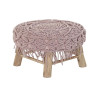 Reposapiés DKD Home Decor 48 x 48 x 30 cm Natural Madera Marrón Rosa